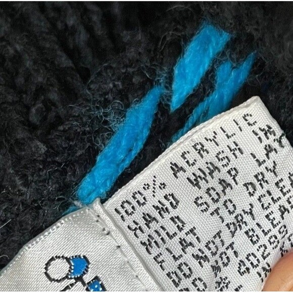 Ricki Women's L Red Sweater Vintage Turtleneck Fair Isle Rainbow Aztec Boho - Picture 9 of 9